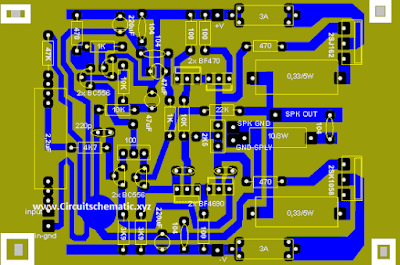 Layout pcb 100W hifi mosfet amplifier