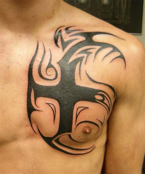 Tribal Tattoo Design Chest