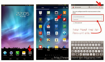 cara setting setup email di Smartphone dan Tablet android