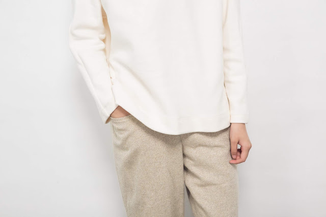 (復刻)小水滴的日常有機棉素色上衣-米白