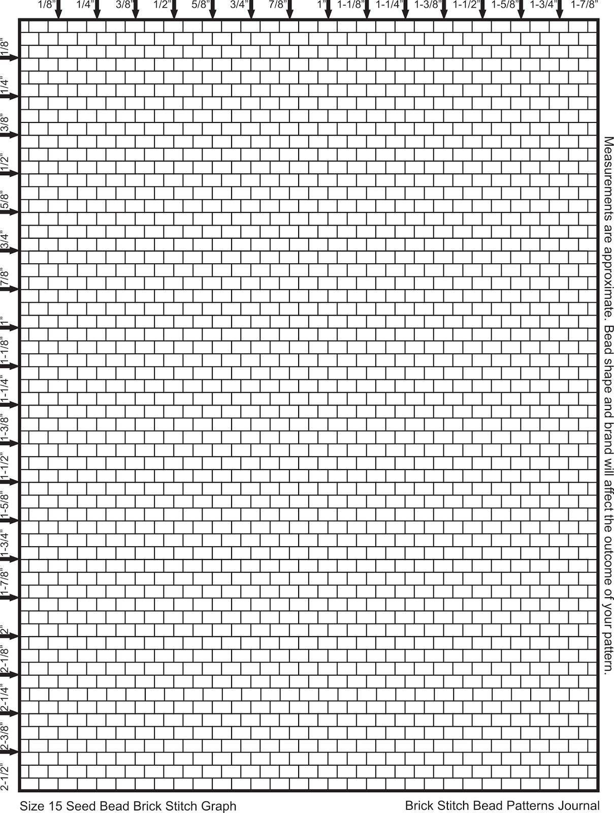 Brick Stitch Bead Patterns Journal Size 15 Seed Bead Brick Stitch Brick Stitch Bead Patterns Journal Size 15 Seed Bead Brick Stitch