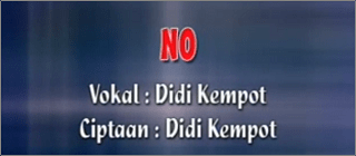 Lirik Lagu No - Didi Kempot