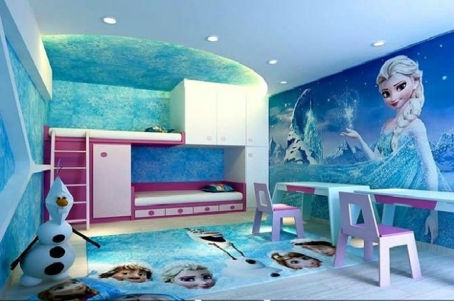 30 Contoh Dekorasi Kamar Tidur Anak Perempuan Bertema Frozen - DISAIN RUMAH KITA