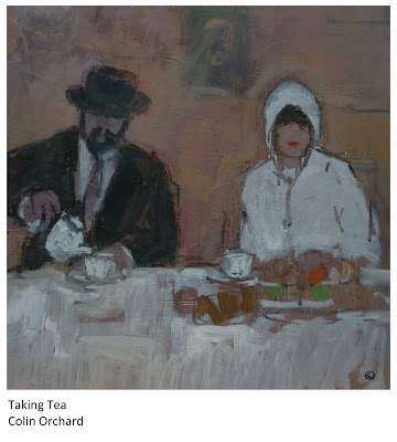 Taking Tea, a painting by Colin Orchard