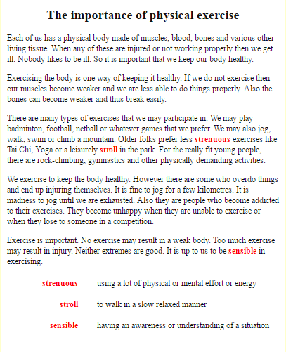  The Importance Of Physical Exercise Short Essay In Simple English