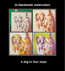 dog steps paint easy painting