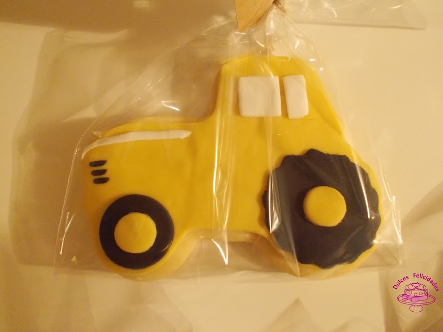 Galletas fondant tractor