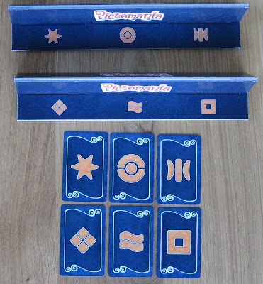 Pictomania - 2 Cardboard Holders, with six different symbols and their corresponding cards