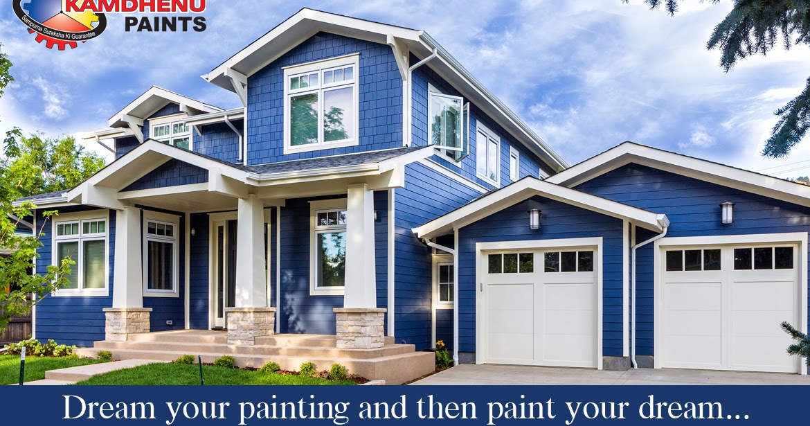 Interior and Exterior Wall Paint Ideas An Exterior Wall Paint Colour Design from Kamdhenu