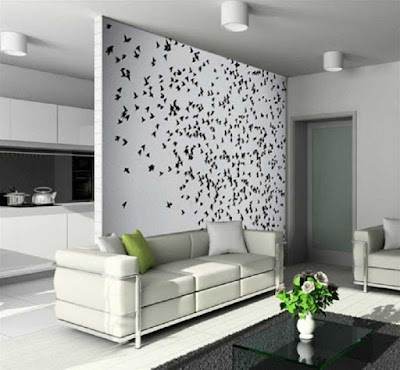 Desain wallpaper dinding ruang tamu