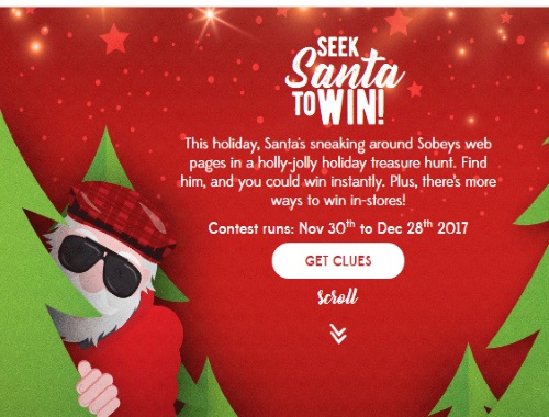 Sobeys Seek Santa To Win Contest
