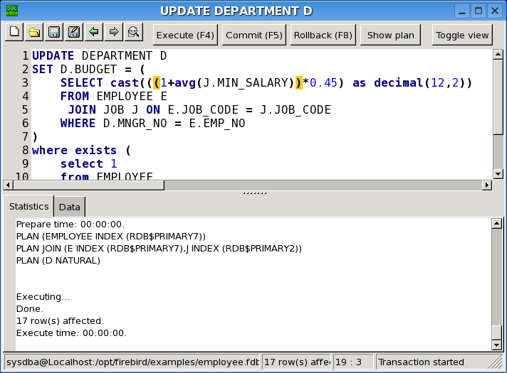 FlameRobin is the best database administration tool for Firebird SQL ...