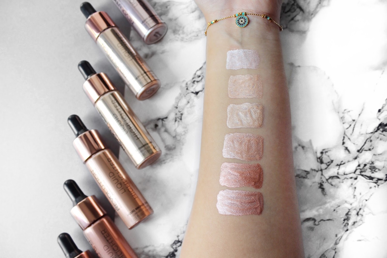 Makeup Revolution Liquid Highlighters Review + Swatches YOGITA VEE