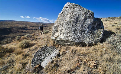 Ice Age Flood erratic carried to this point on Glacial Lake Missoula Floods.