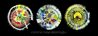 spin painted recycled vinyl records