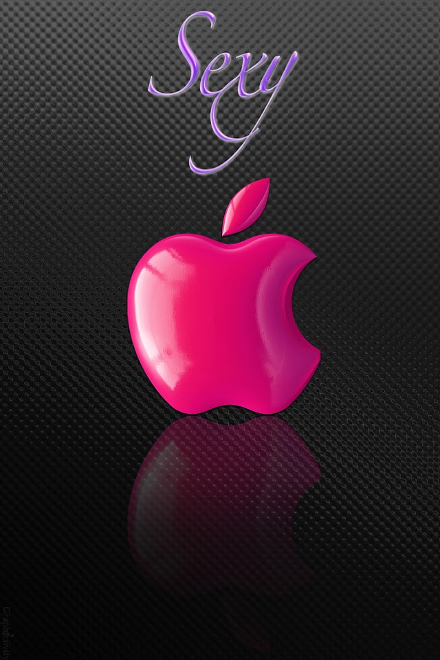   Sexy Pink Apple Logo   Android Best Wallpaper