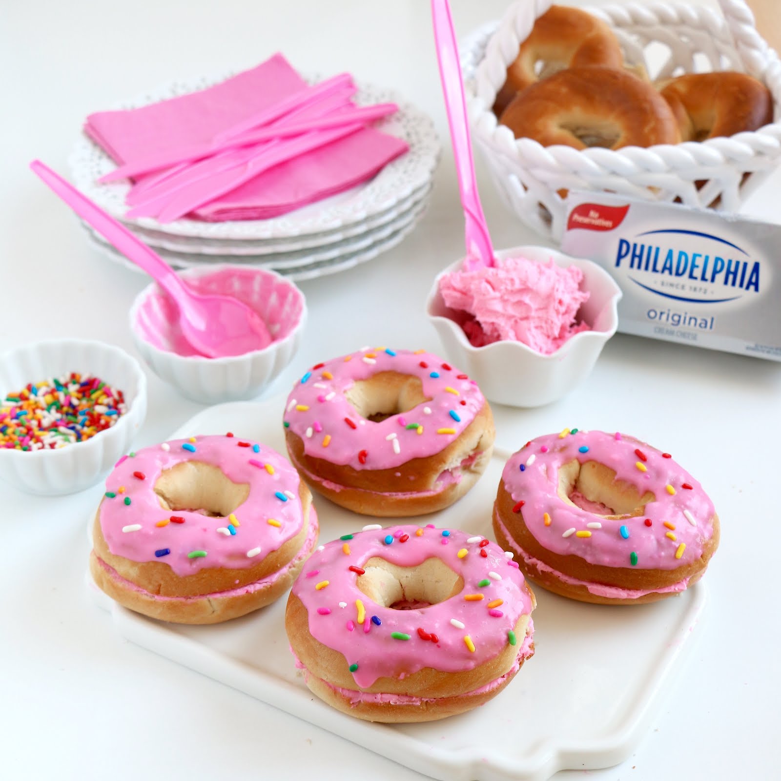 Easy NoBake Bagel Donuts The Lindsay Ann