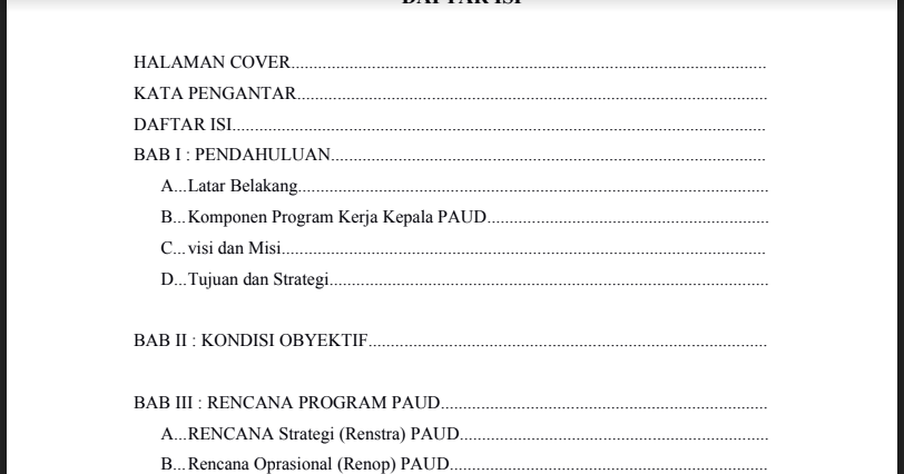 Program Kerja 5 Tahunan Paud Tk Terbaru Tahun 2018 Akreditasi Paud 2018