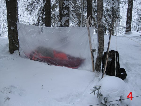 Ночлег в зимнем лесу