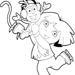 Free Dora The Explorer Coloring Pages 8