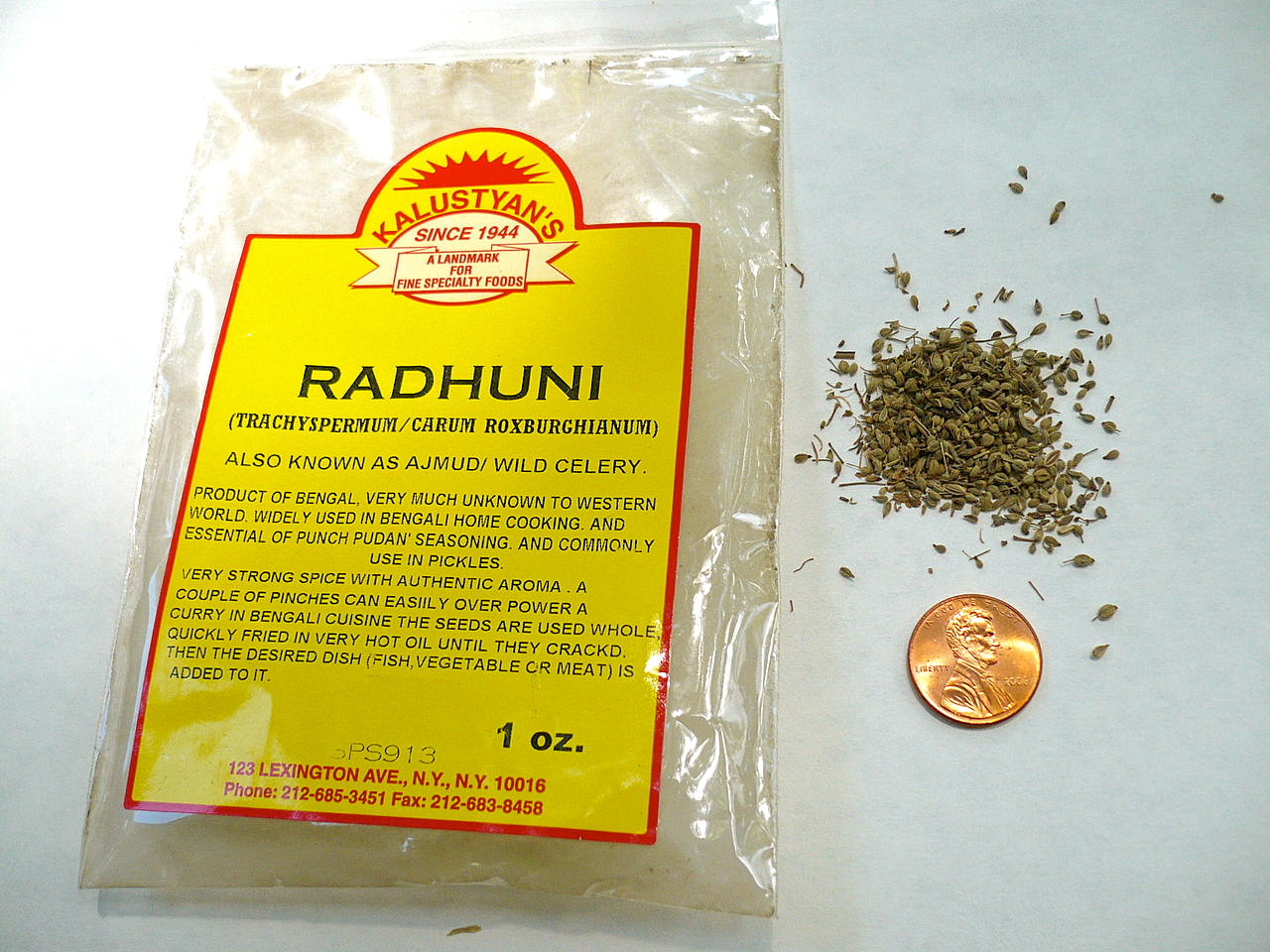 Keep Calm & Curry On Ingredients Radhuni, Ajmod, Wild Celery Seed