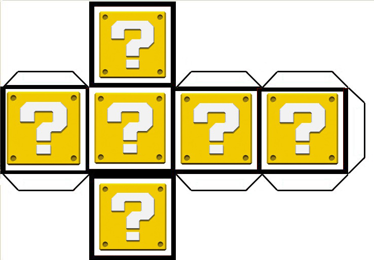 Downloadable Super Mario question block template