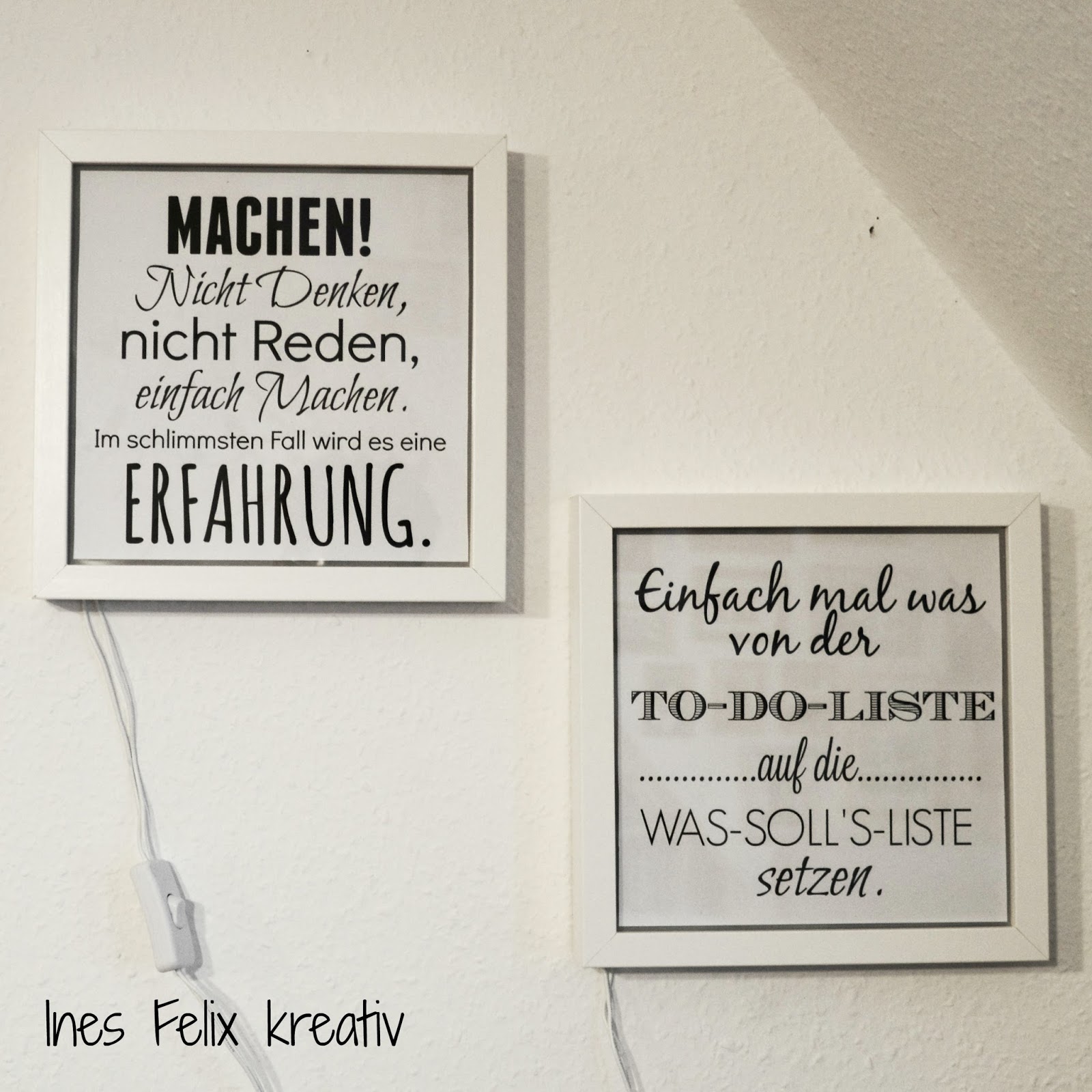 Ines Felix Kreatives zum Nachmachen Beleuchteter IKEARahmen mit