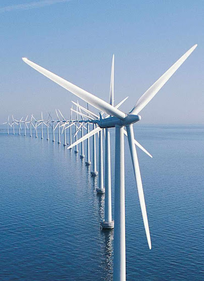 Parque de energia eólica da Siemens no Mar do Norte.  E se o vento não soprar?