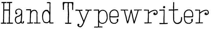 Hand Typewriter Font