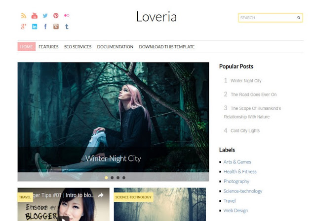 Loveria Blogger Template