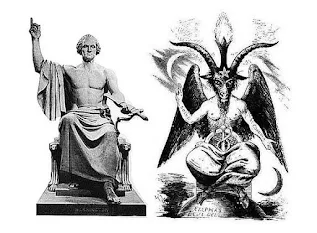 Imagens com referencias ao deus pagão maçom