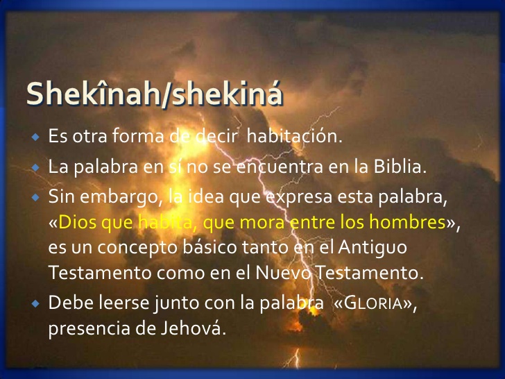 Principios Divinos La Shekina Presencia Divina El significado de la evidencia es desconocido hasta terminar las pruebas. la shekina presencia divina