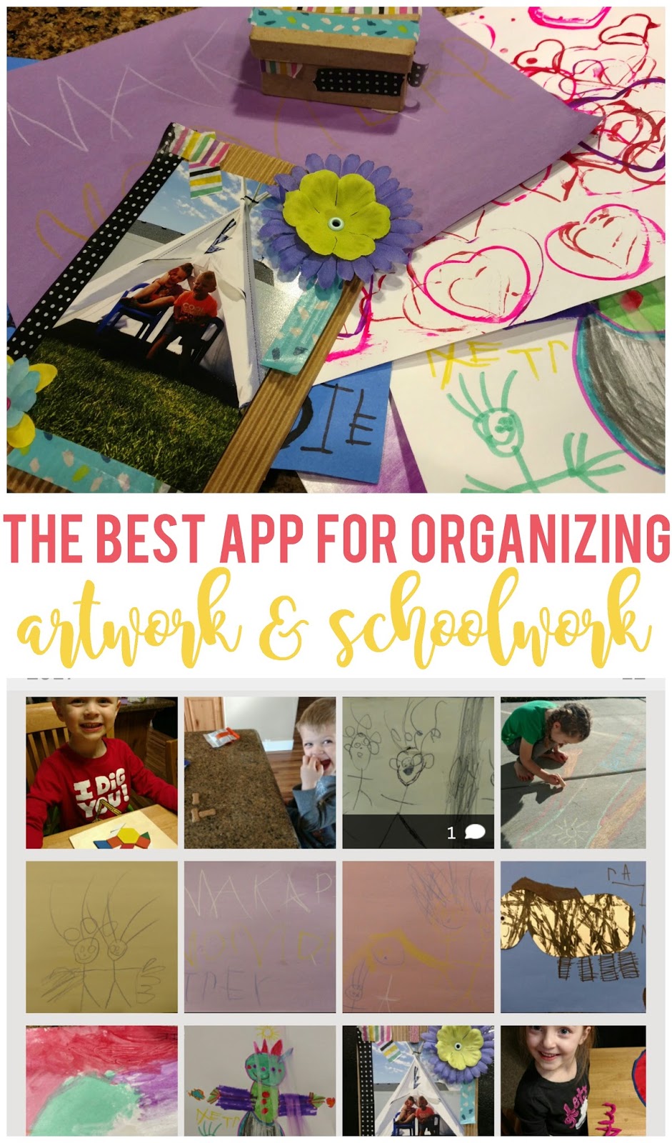 The Best App for Organizing Kids Artwork and Schoolwork Sunshine and
