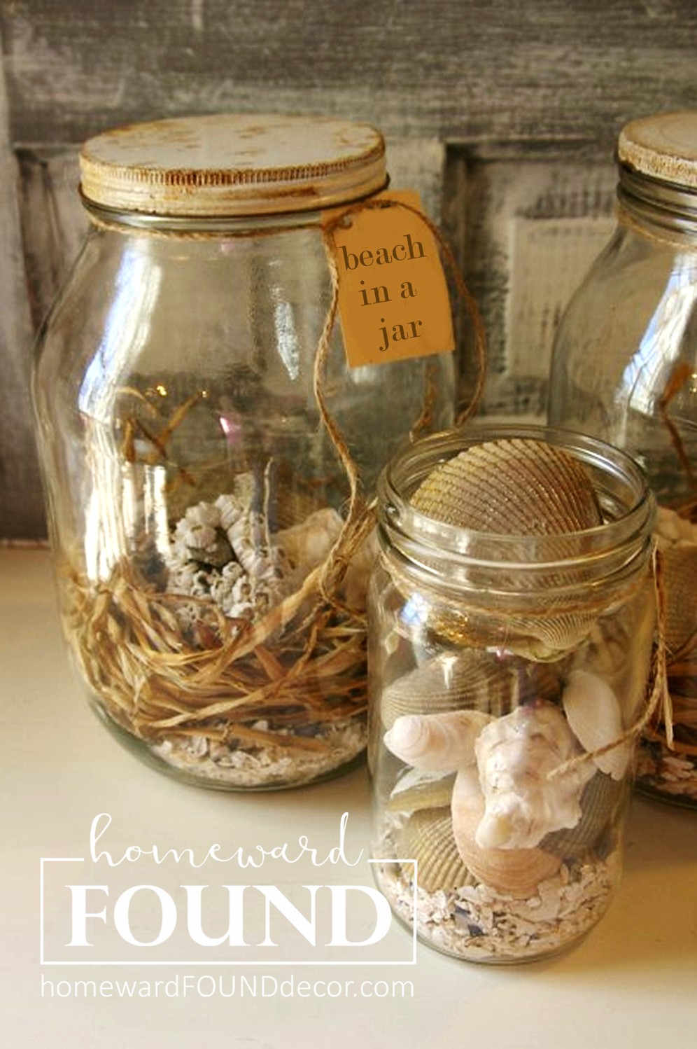 homeward found decor beach in a jar