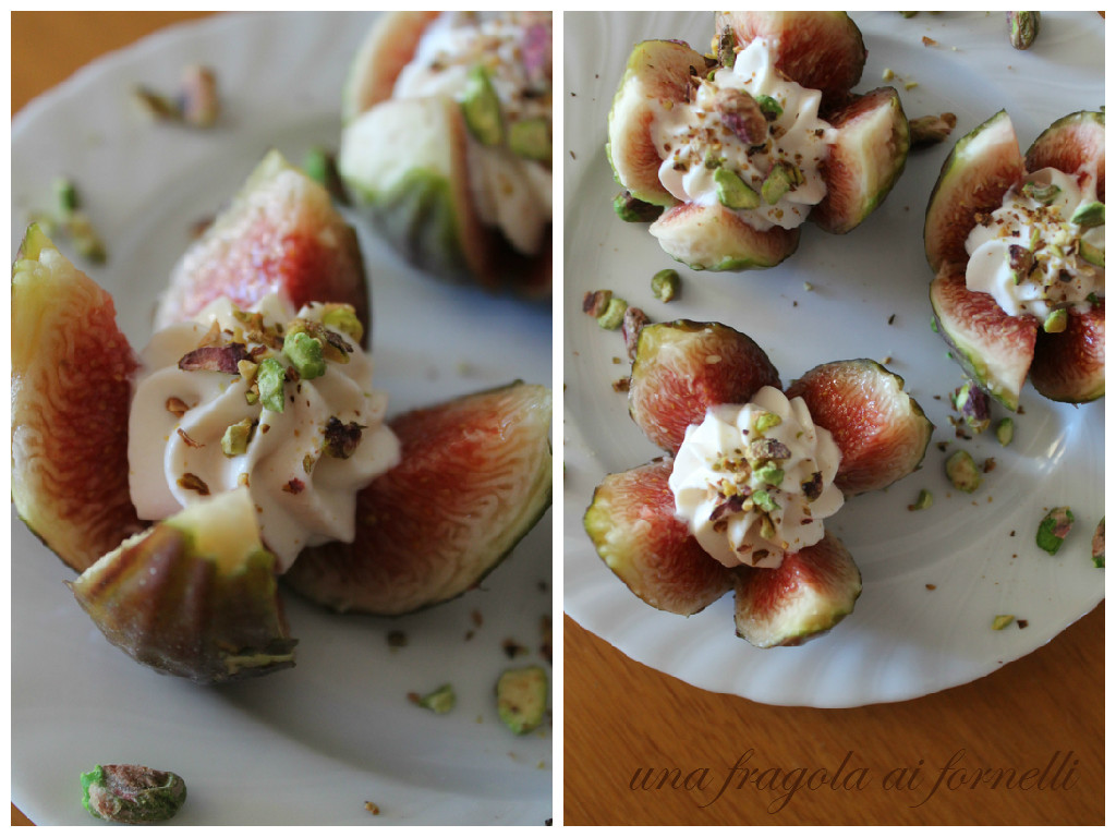 Una Fragola ai Fornelli Antipasto di fichi, formaggio vegan e