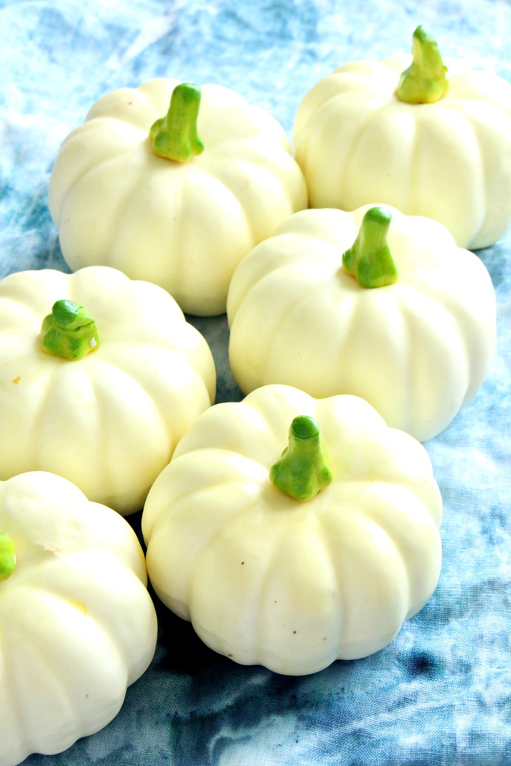 Cute Faux Mini Pumpkins in White Cute Faux Mini Pumpkins in White