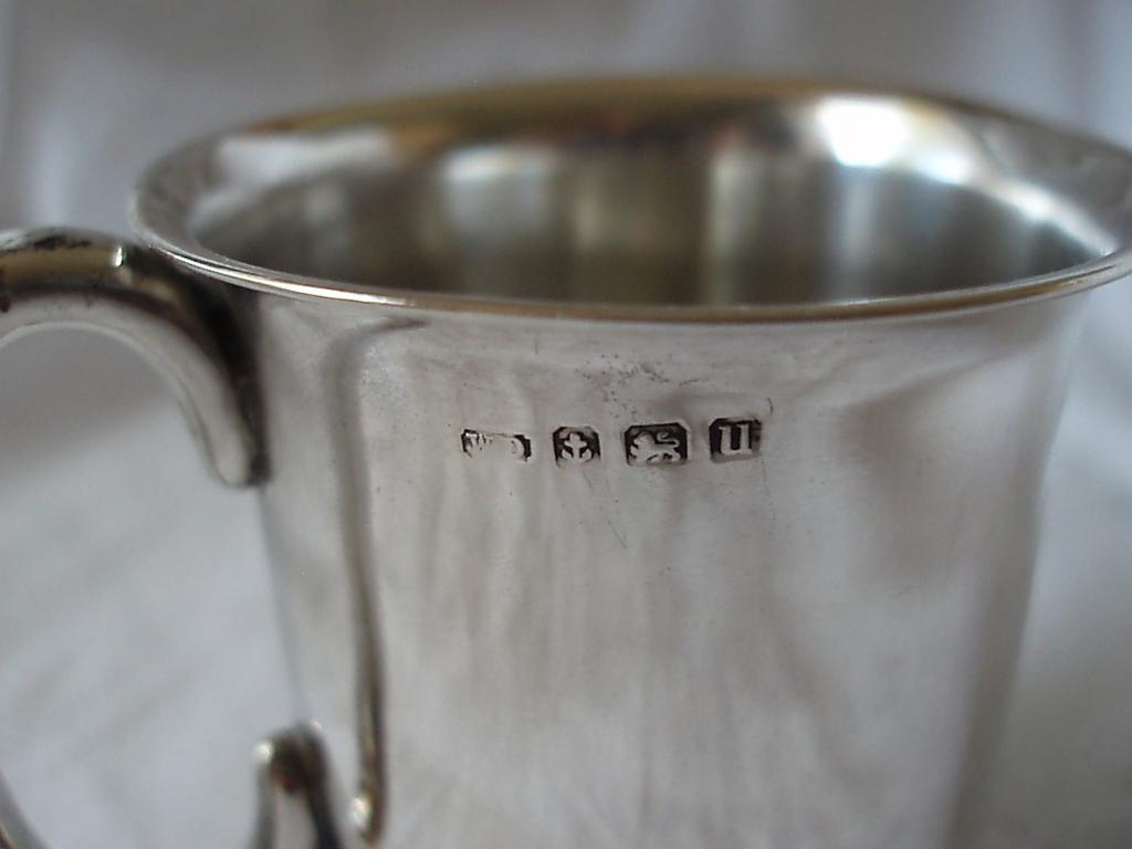 Silver CHRISTENING MUG STERLING SILVER BIRMINGHAM 1919