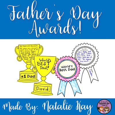 Father's Day Awards - Writing Template and Gift | What the Teacher