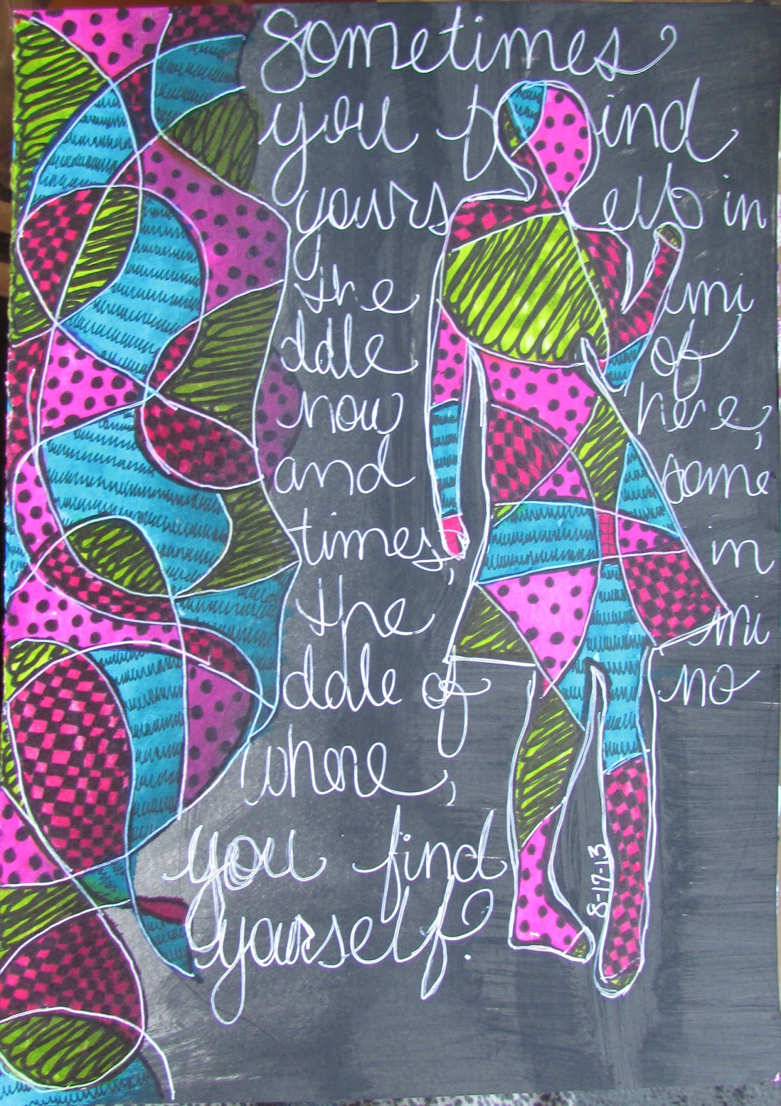 The Scrappy Chick Art Journal pages from Dyan Reaveley's classes