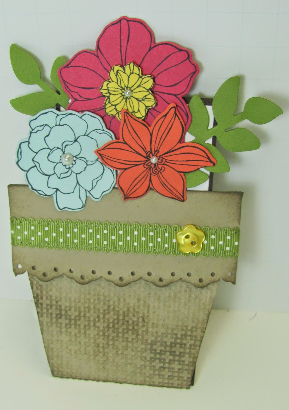 personally yours flower pot card