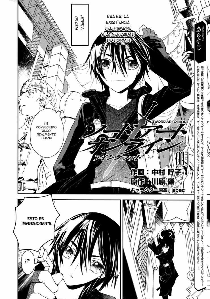 Manga Sword Art Online Aincrad Capitulo 3