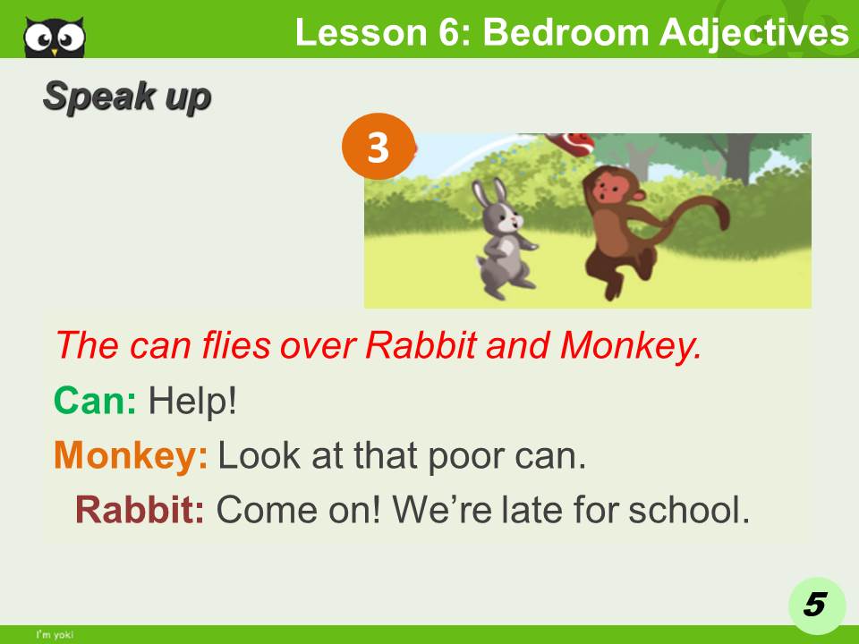 YOKITALK Grade 51 Unit 5 Lesson 6 Bedroom Adjectives