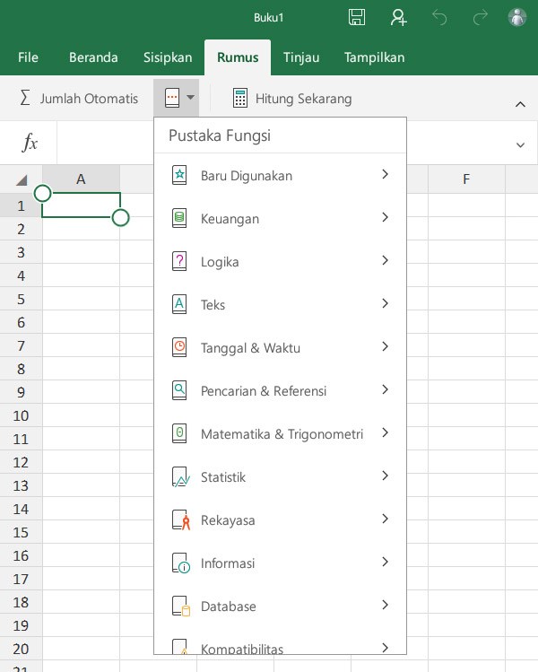 membuat tabel excel di hp