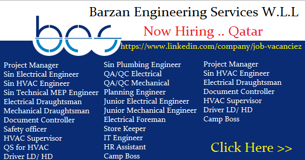 Barzan Engineering Services W L L Job Openings Qatar