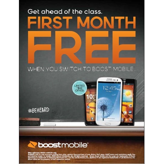 First Month Free For Porting Your Number To Boost Mobile Prepaid Phone News