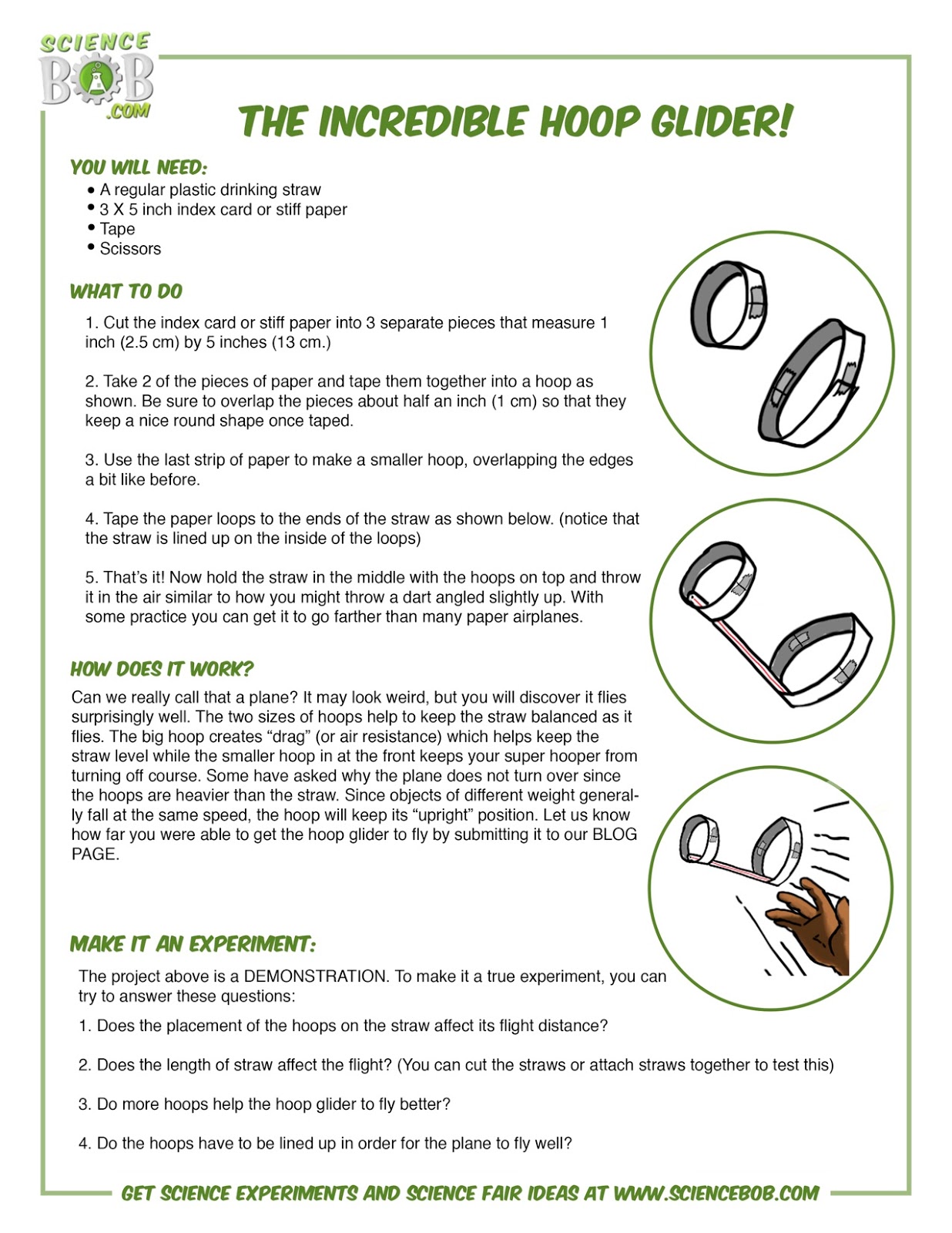 Room 11's Blog 2016 SCIENCE The Incredible Hoop Glider