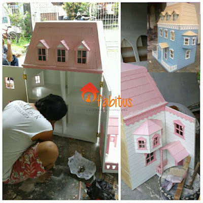 Custom Rumah Barbie Front Opening Georgian Dollhouse