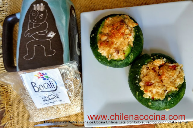 Zapallitos Italianos Rellenos Quinoa Y Pollo 
