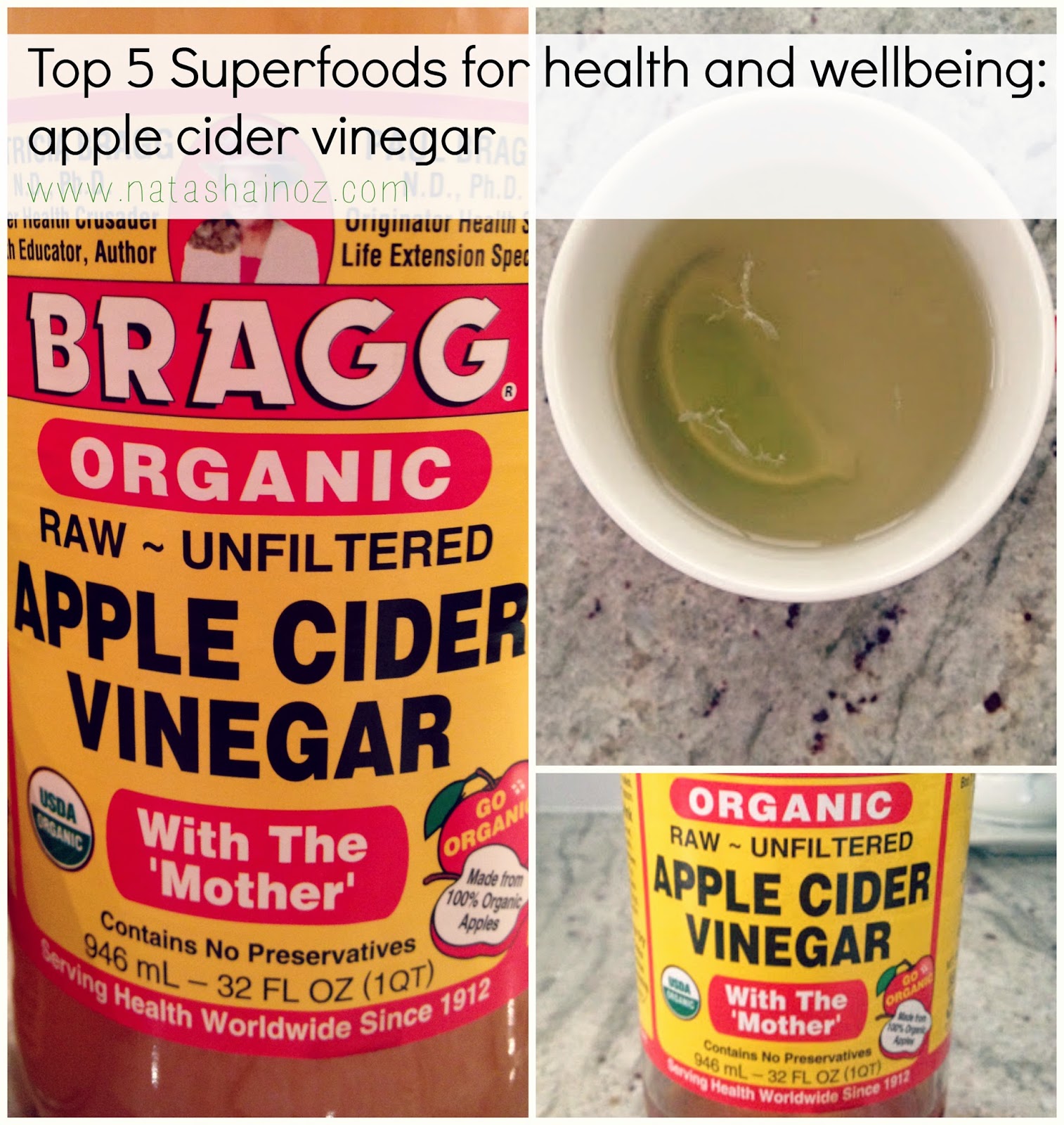 Top 5 Superfoods For Health and Wellbeing, Natasha in Oz, apple cider vinegar