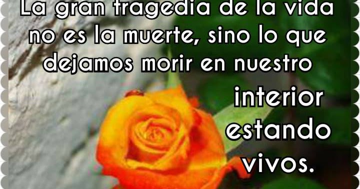 La gran tragedia de la vida no es la muerte. - Solo sentimientos y nada mas